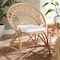 Bali & Pari Abriella Modern Bohemian Natural Brown Rattan Peacock Accent Chair 238-13408-ZORO - alternate 4